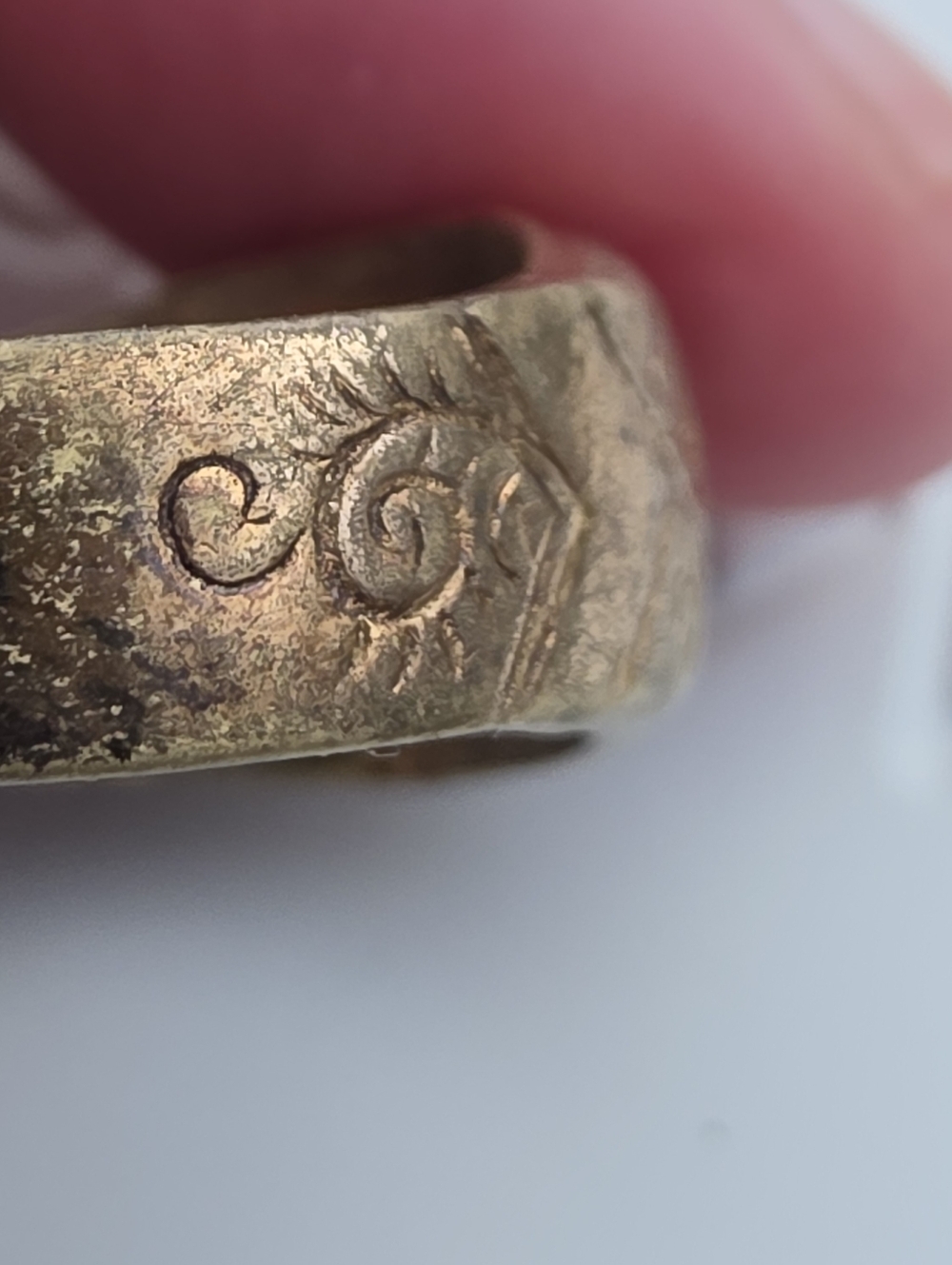 Antique Old Mine Cut Buttercup Style Bronze Ring Belcher Setting - Picture 14 of 15